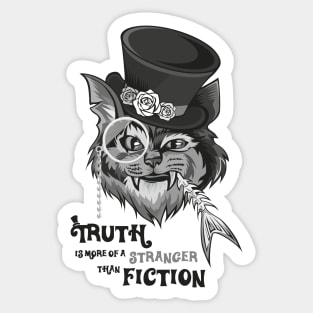 Truth is more of a stranger than fiction Sticker